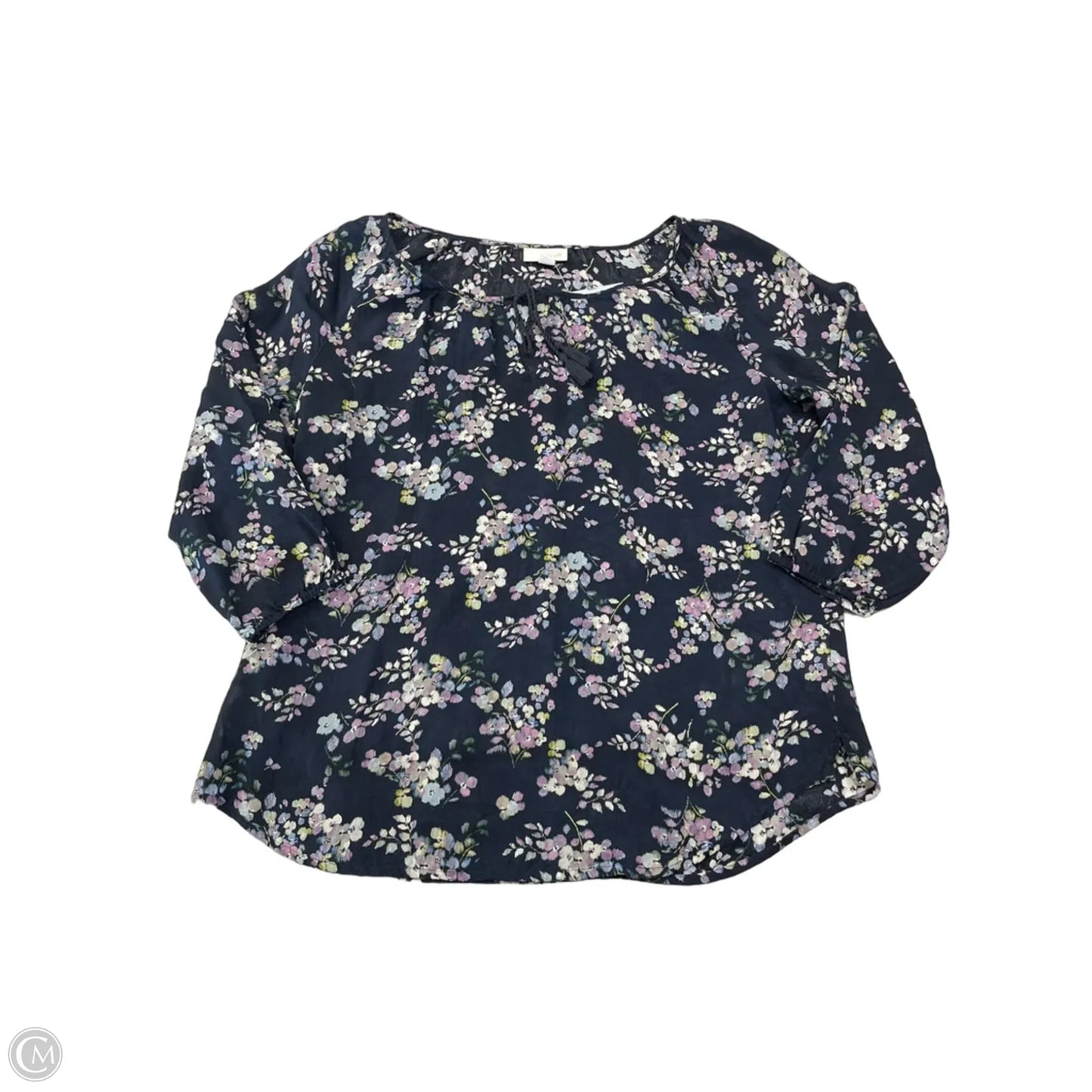 Blouse 3/4 Sleeve By J. Jill In Blue, Size: Xs