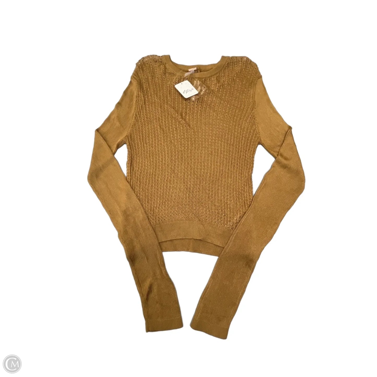 Top Long Sleeve By Free People In Gold, Size: S