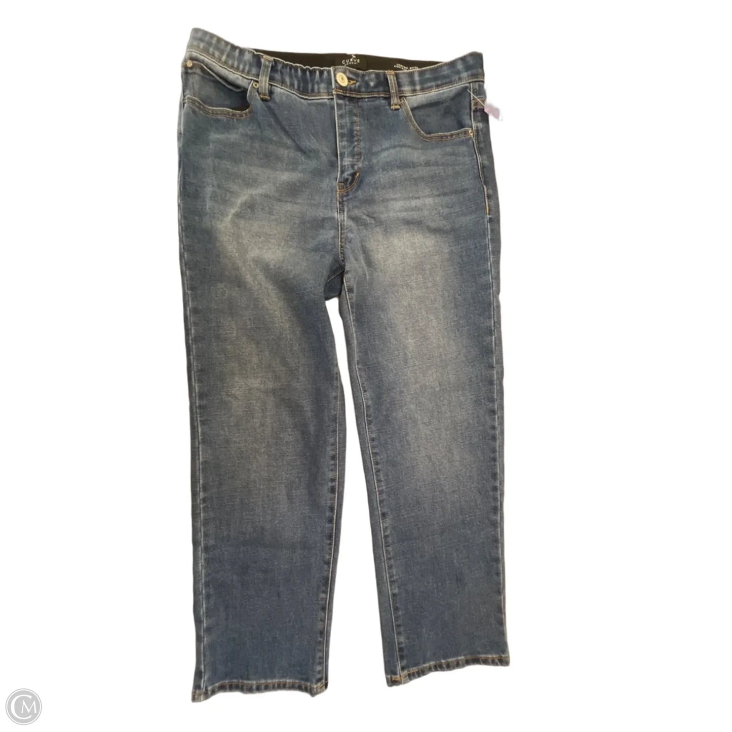 Jeans Straight By Curve Appeal In Blue Denim, Size: 10