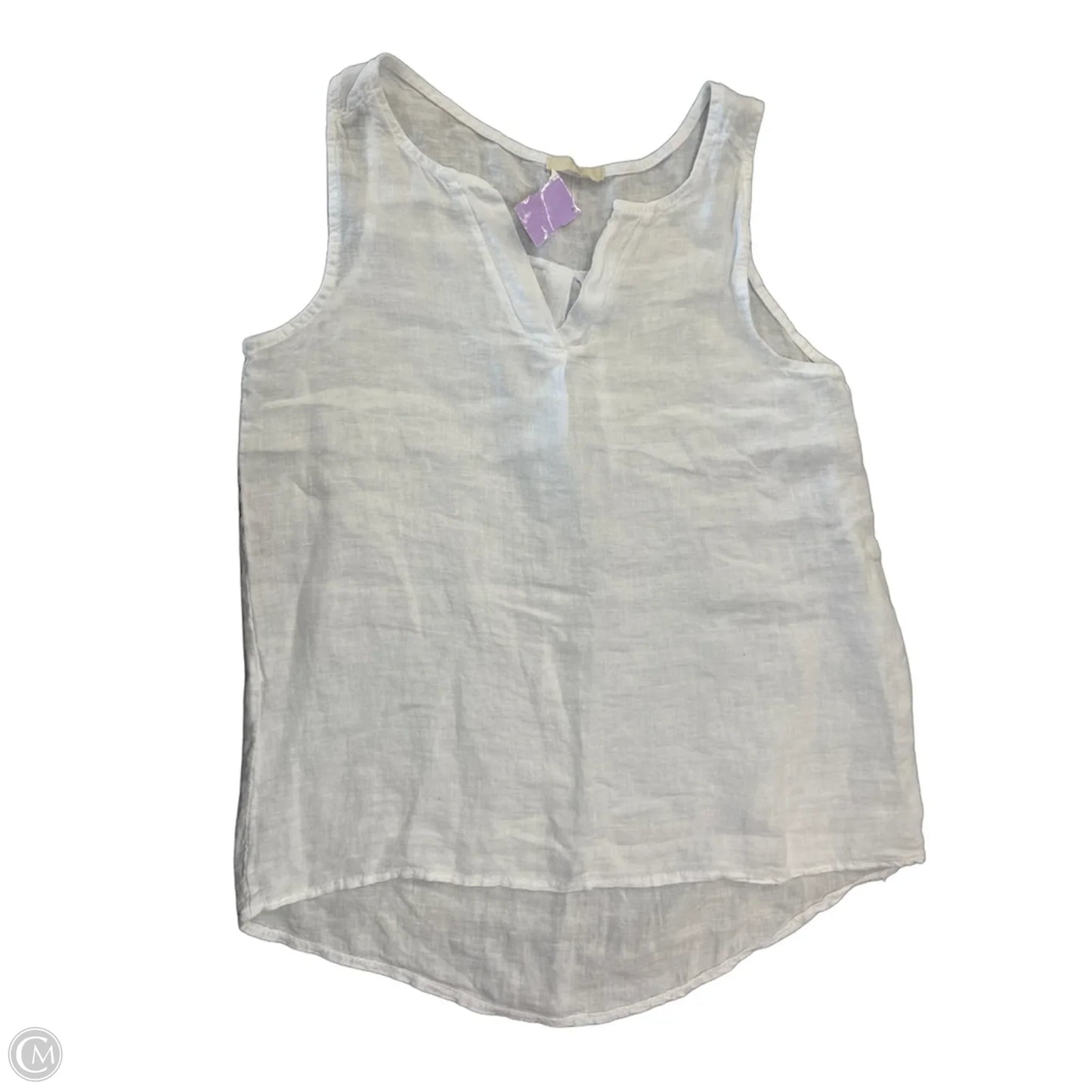 Top Sleeveless By Clothes Mentor In White, Size: M