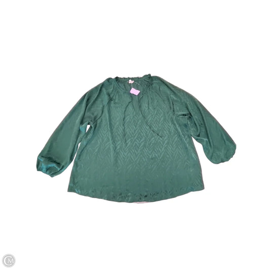 Blouse Long Sleeve By Maurices In Green, Size: 2x