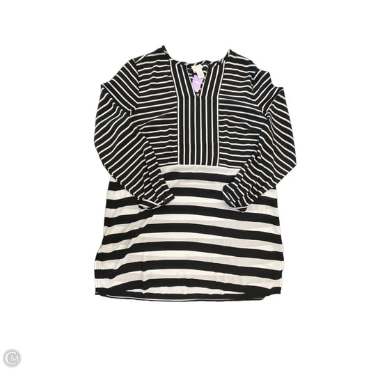 Tunic Long Sleeve By Chicos In Striped Pattern, Size: L