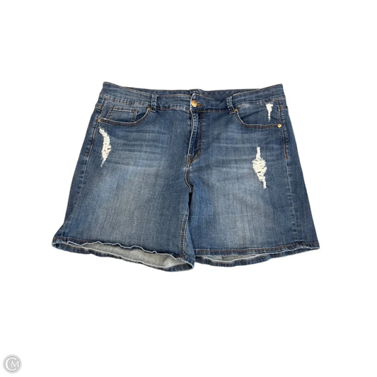 Shorts By Melissa Mccarthy In Blue Denim, Size: 2x