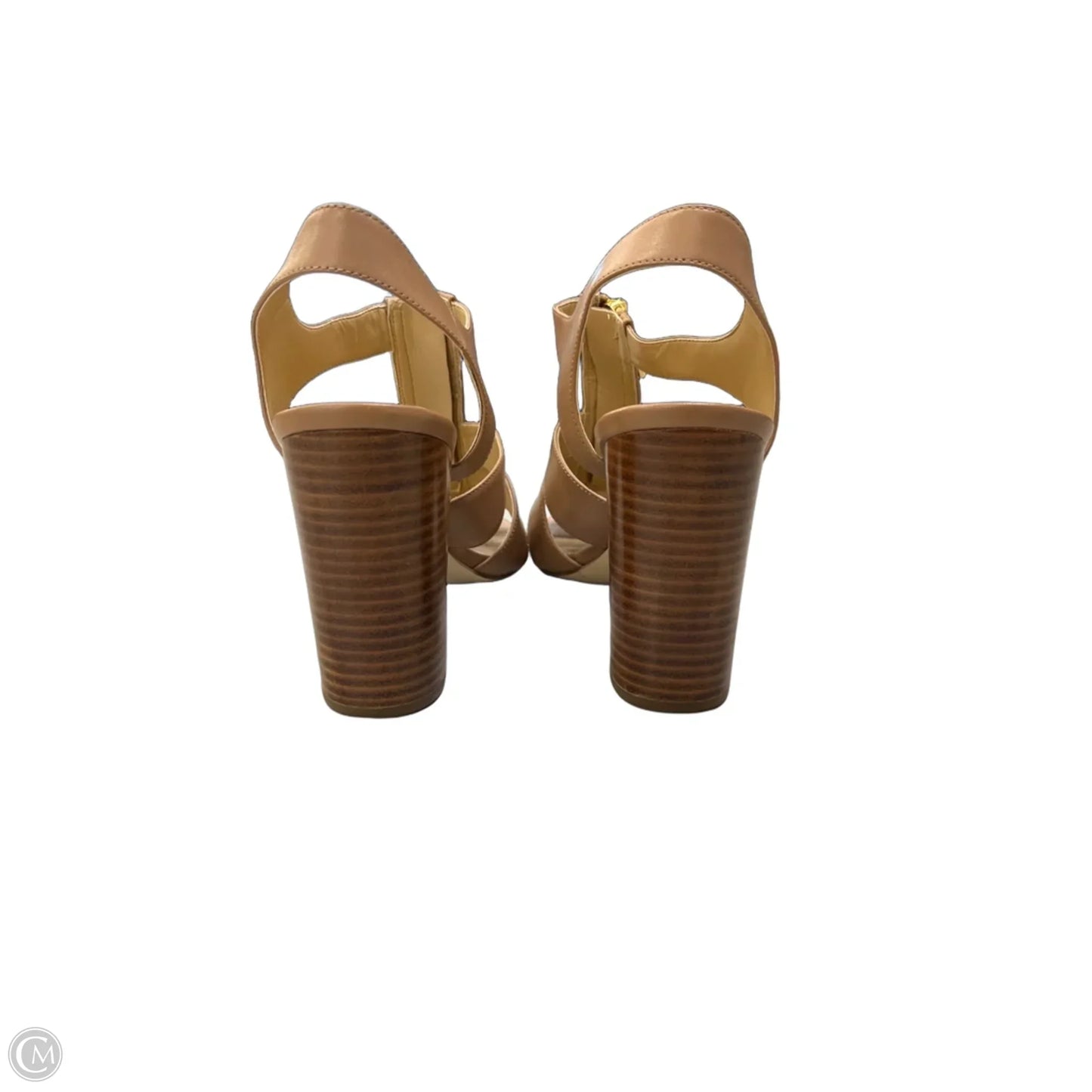 Sandals Heels Block By Michael By Michael Kors In Tan, Size: 8