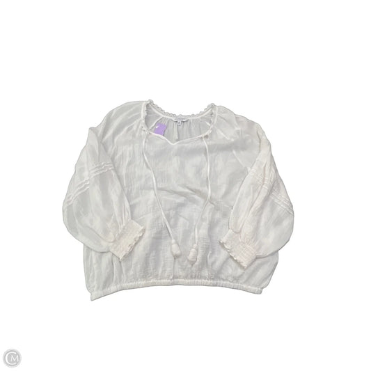 Blouse 3/4 Sleeve By Liverpool In White, Size: Xl