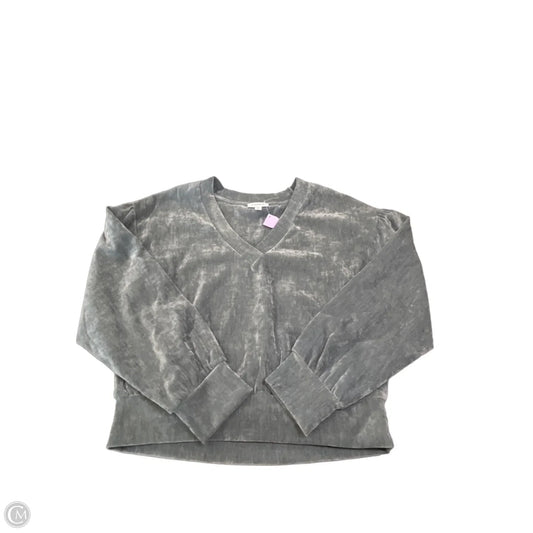 Top Long Sleeve By Evereve In Grey, Size: M