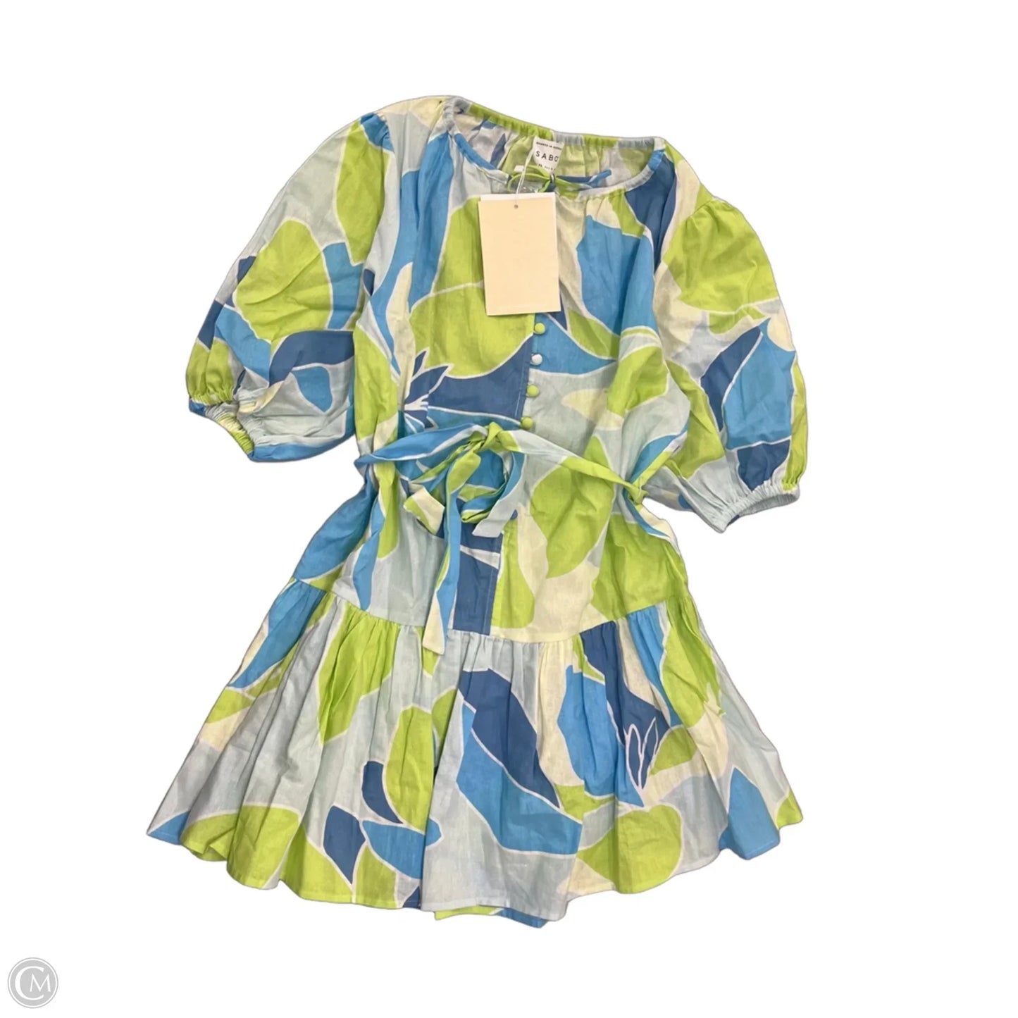 Dress Casual Short By Clothes Mentor In Blue & Green, Size: Xs