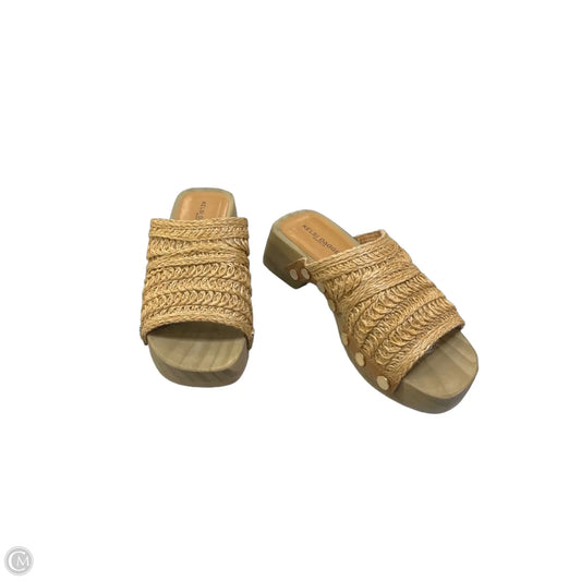 Sandals Heels Block By Kelsi Dagger In Tan, Size: 5.5