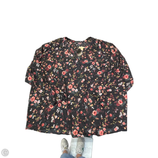 Blouse Long Sleeve By Torrid In Floral Print, Size: 4x