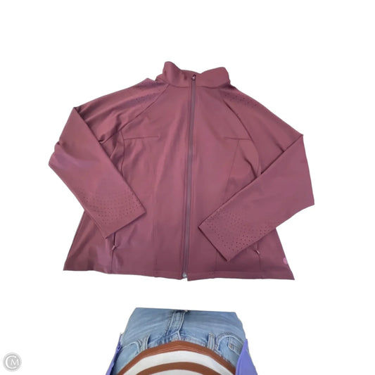 Athletic Jacket By Talbots In Maroon, Size: Xl