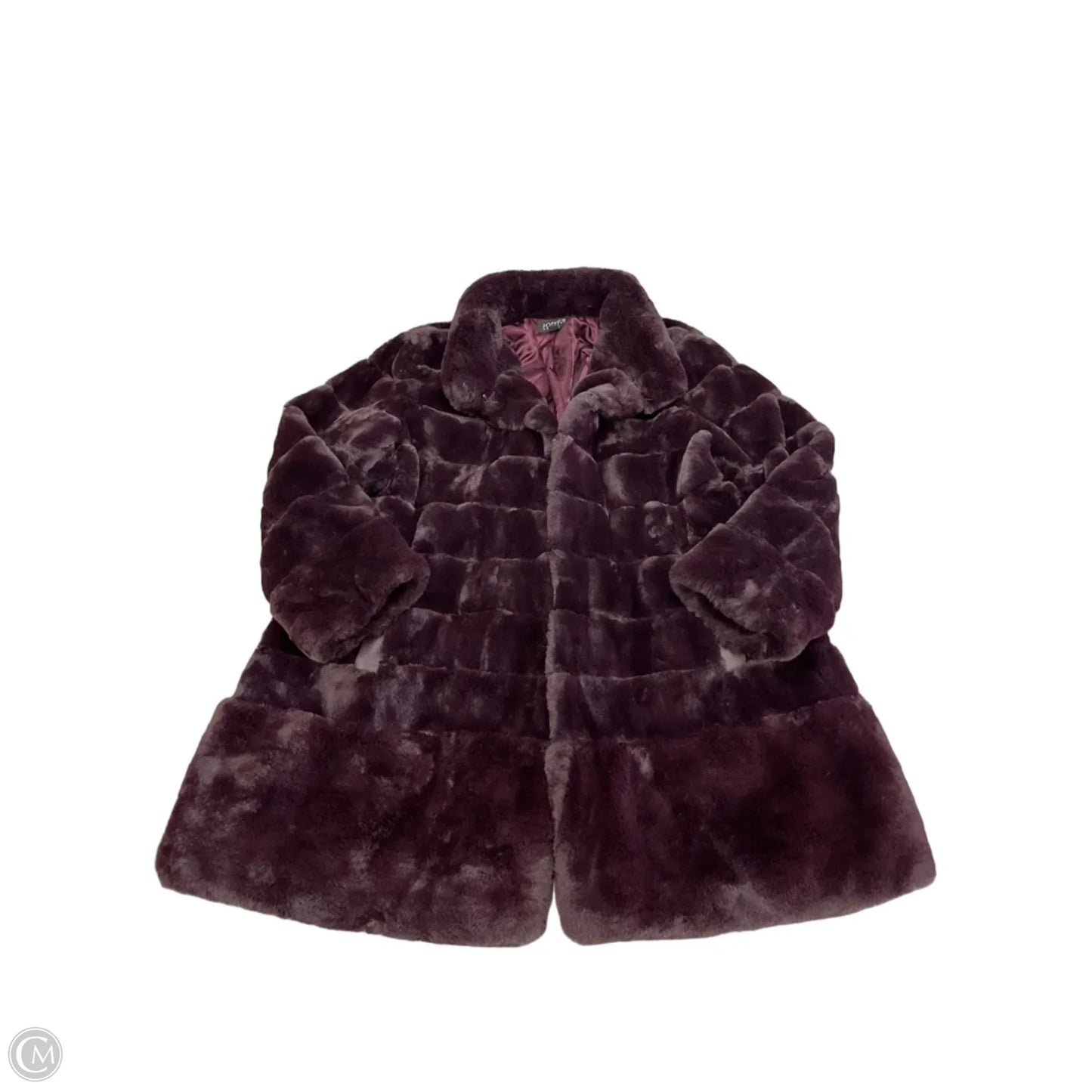 Coat Faux Fur & Sherpa By Jones New York In Purple, Size: 2x