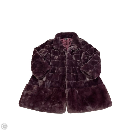 Coat Faux Fur & Sherpa By Jones New York In Purple, Size: 2x