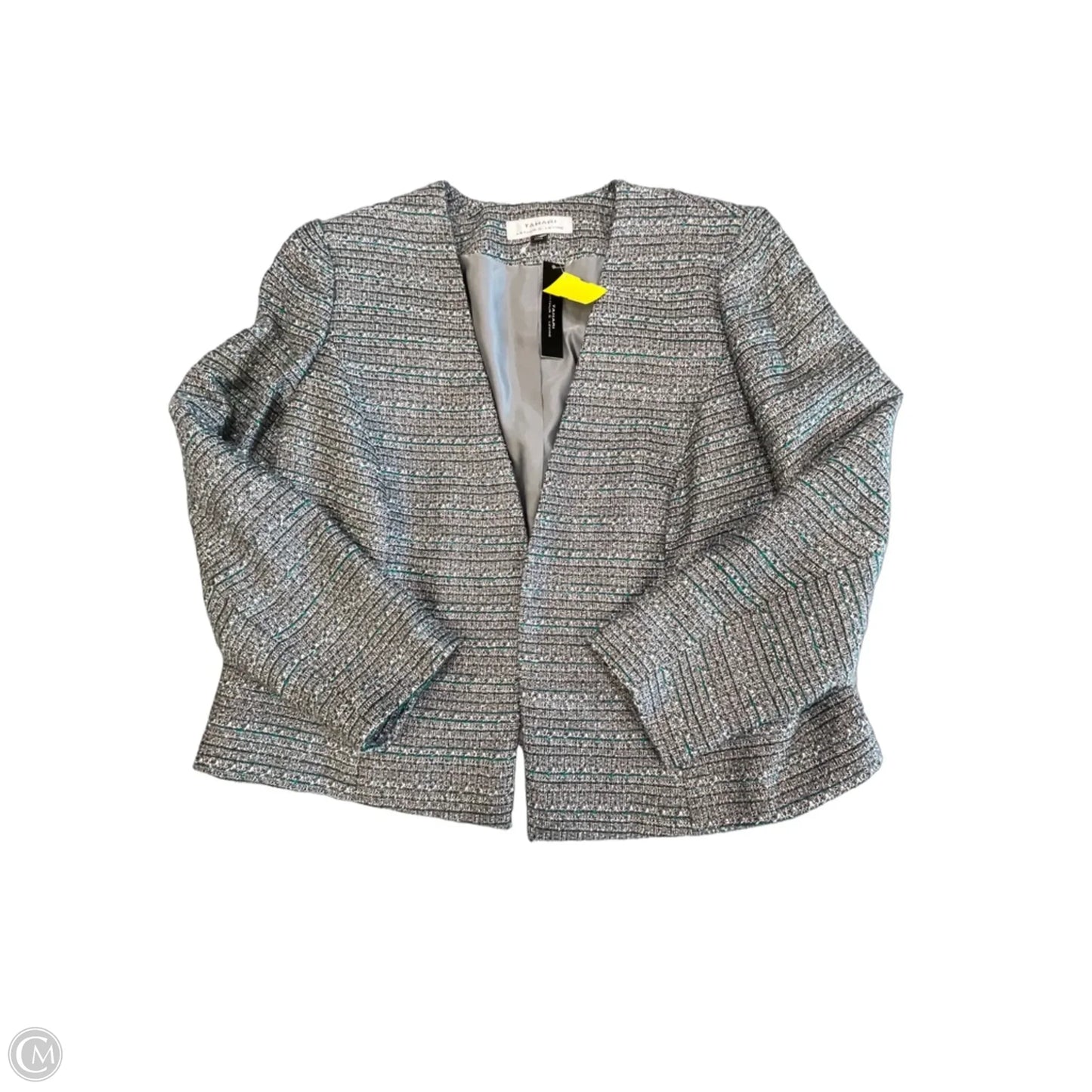Blazer By Tahari In Silver & White, Size: 14