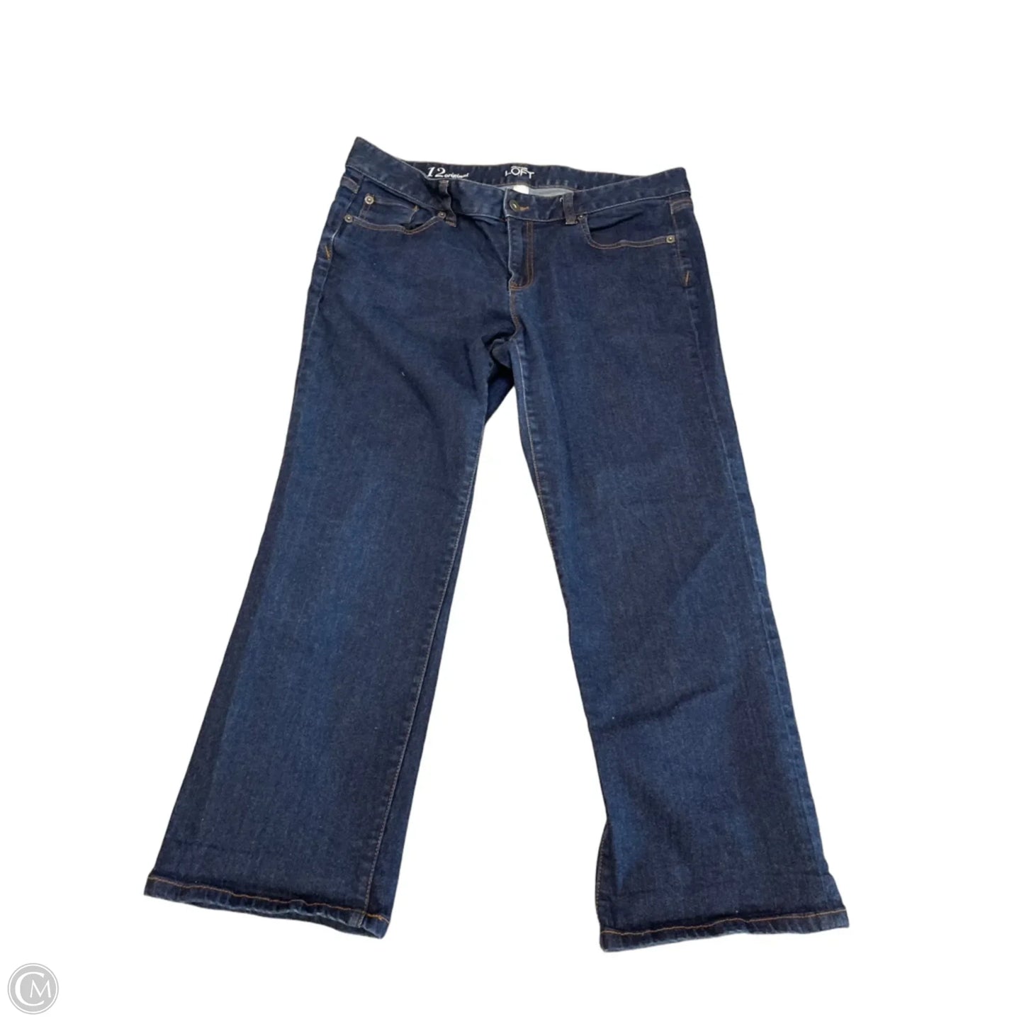 Jeans Cropped By Loft In Blue Denim, Size: 12