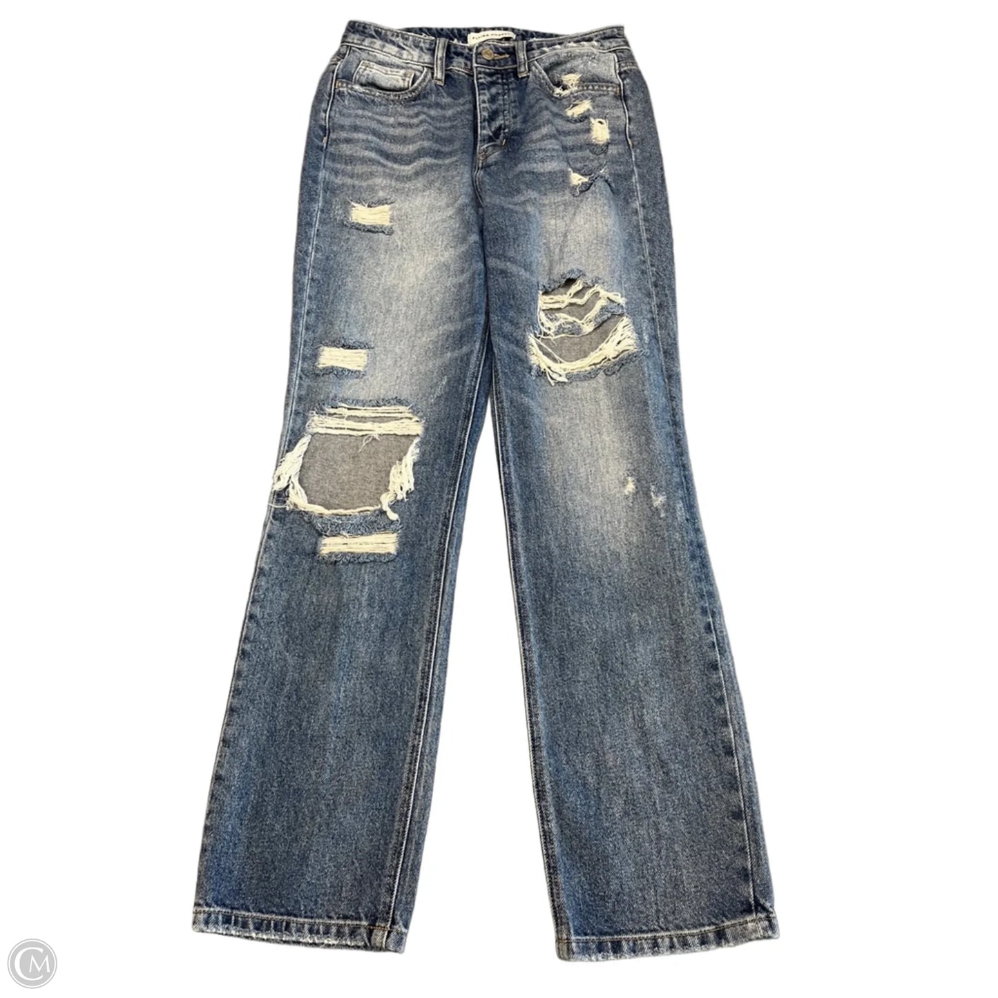 Jeans Straight By Flying Monkey In Blue Denim, Size: 0