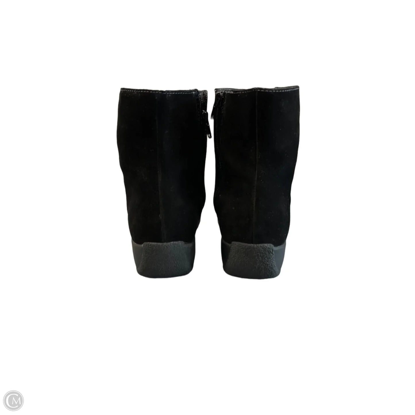 Boots Ankle Flats By Clarks In Black, Size: 9.5