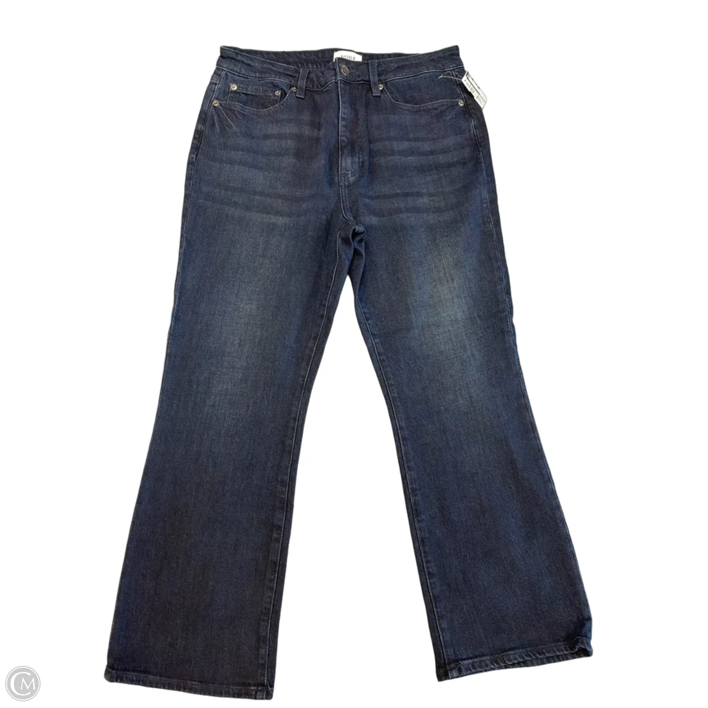 Jeans Straight By Pistola In Black Denim, Size: 12