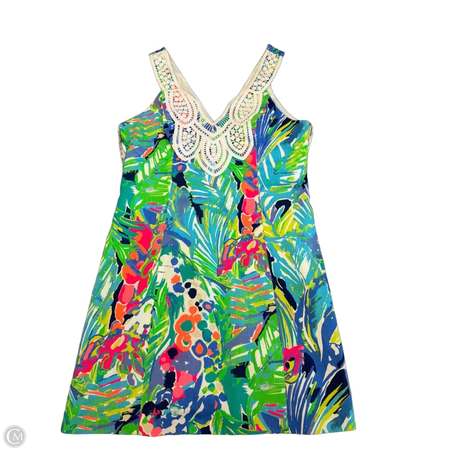 Dress Designer By Lilly Pulitzer In Blue & Green, Size: M