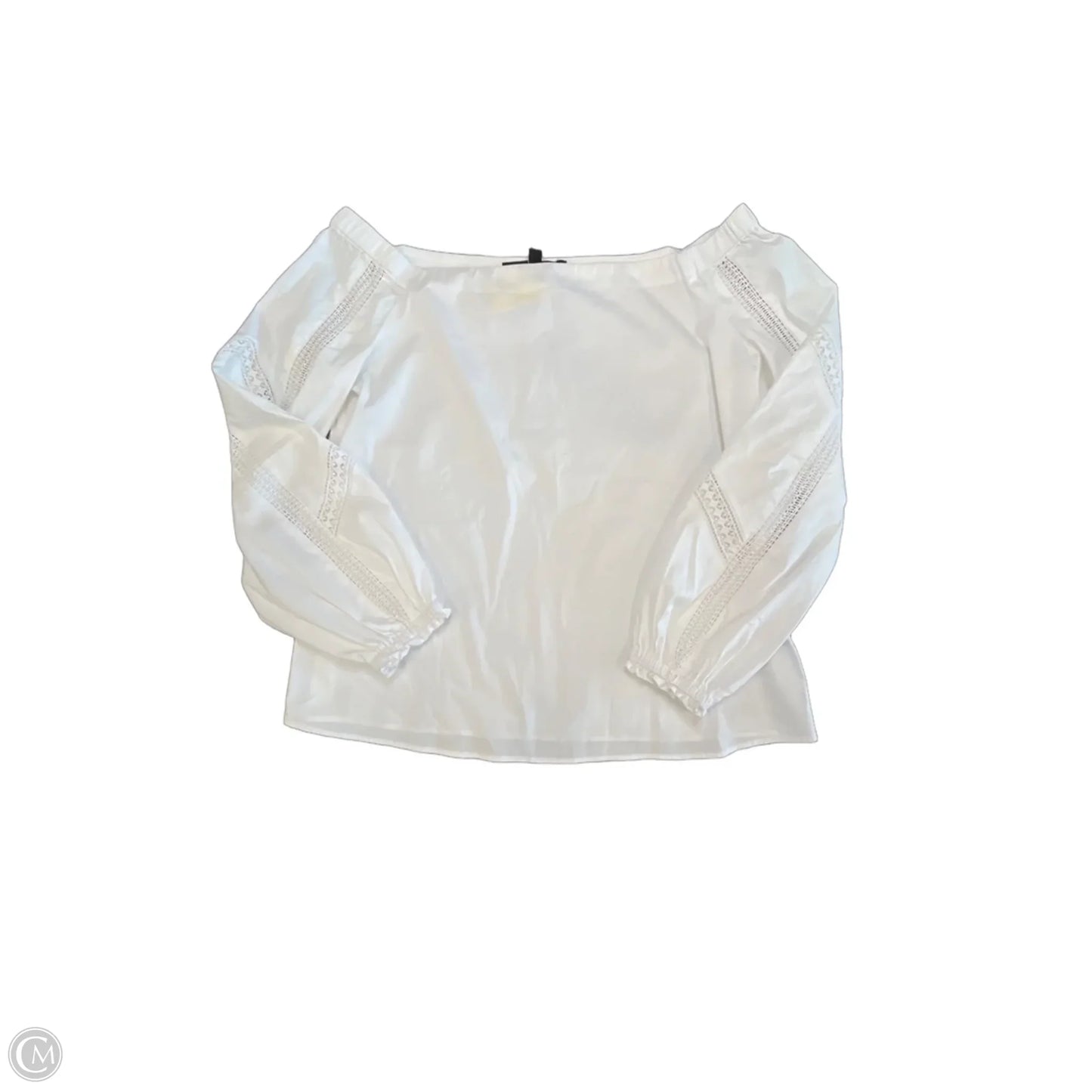 Top Long Sleeve By White House Black Market In White, Size: M