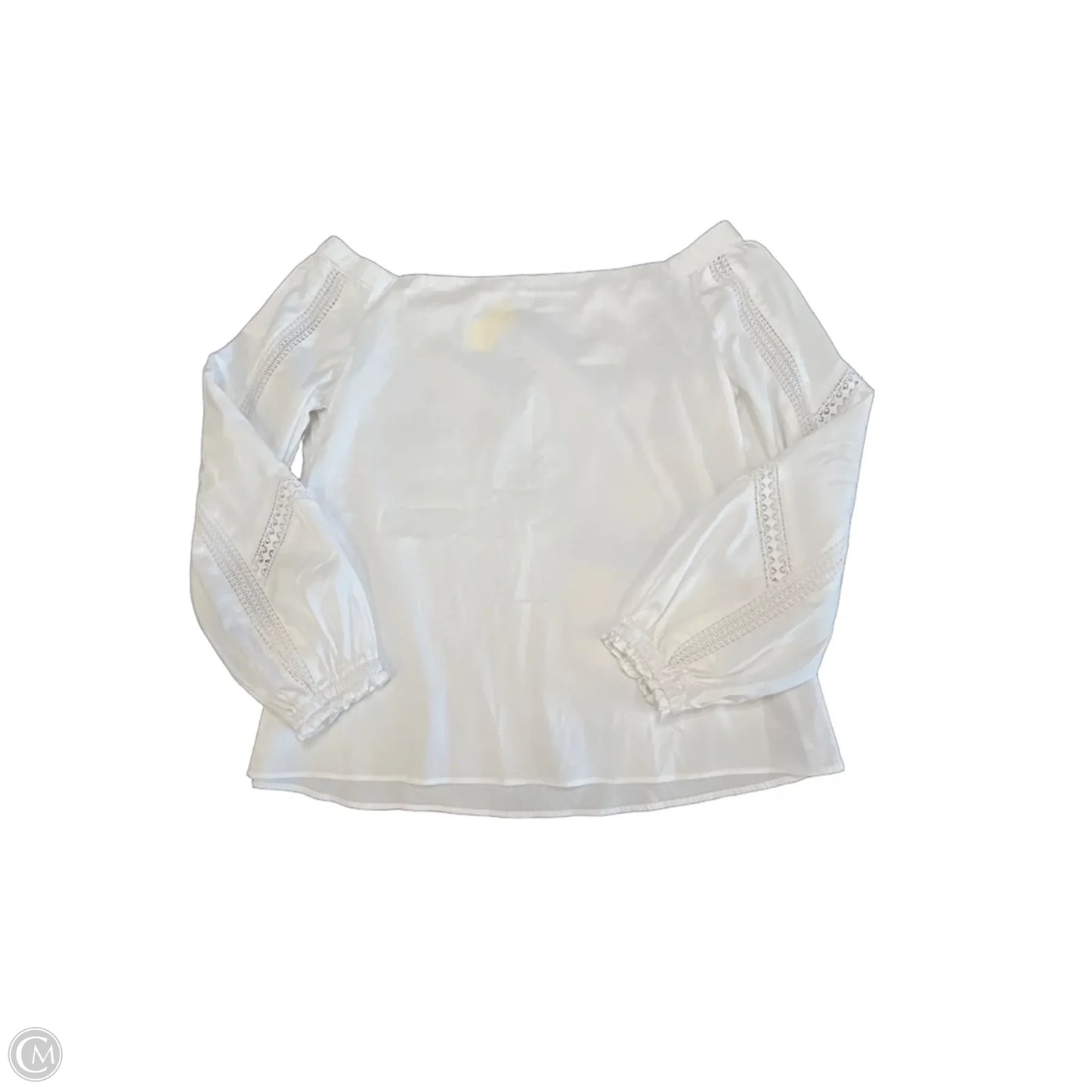 Top Long Sleeve By White House Black Market In White, Size: M