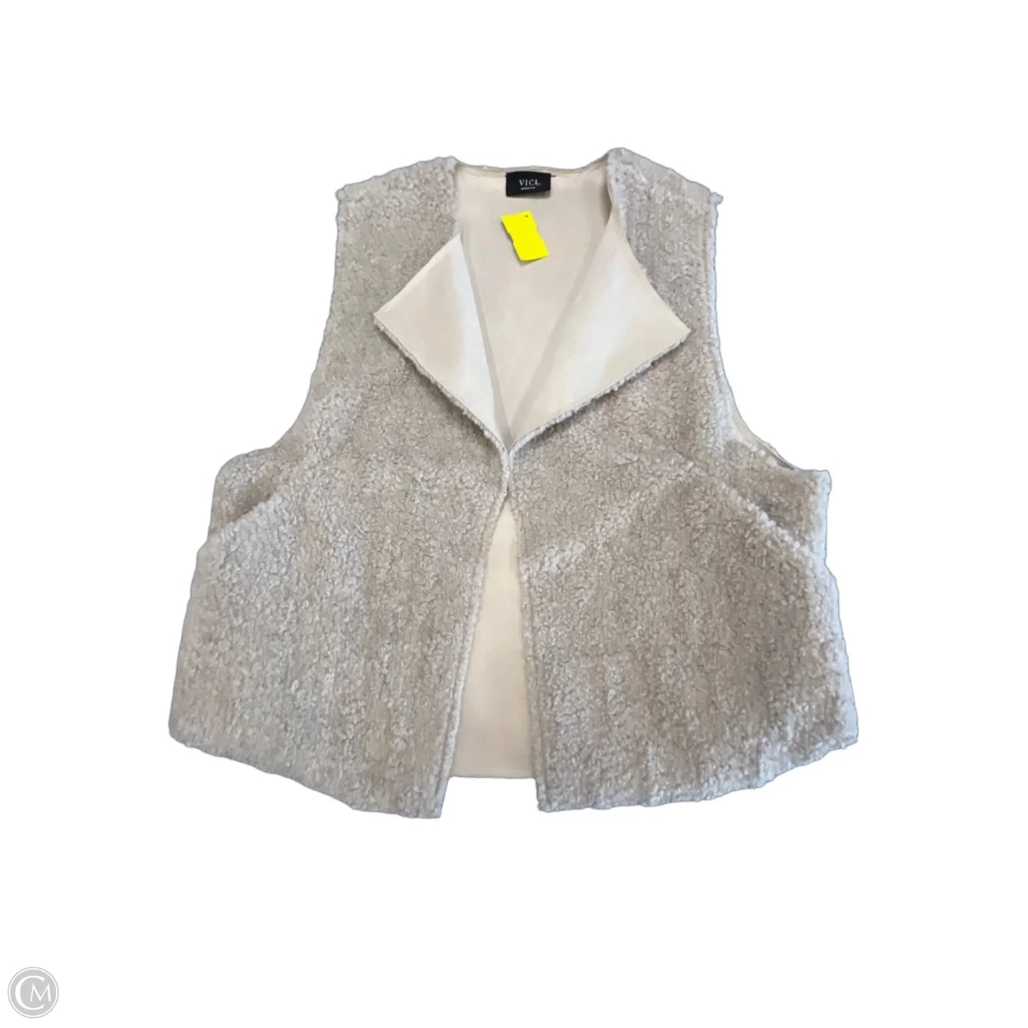 Vest Faux Fur & Sherpa By Vici In Tan, Size: M