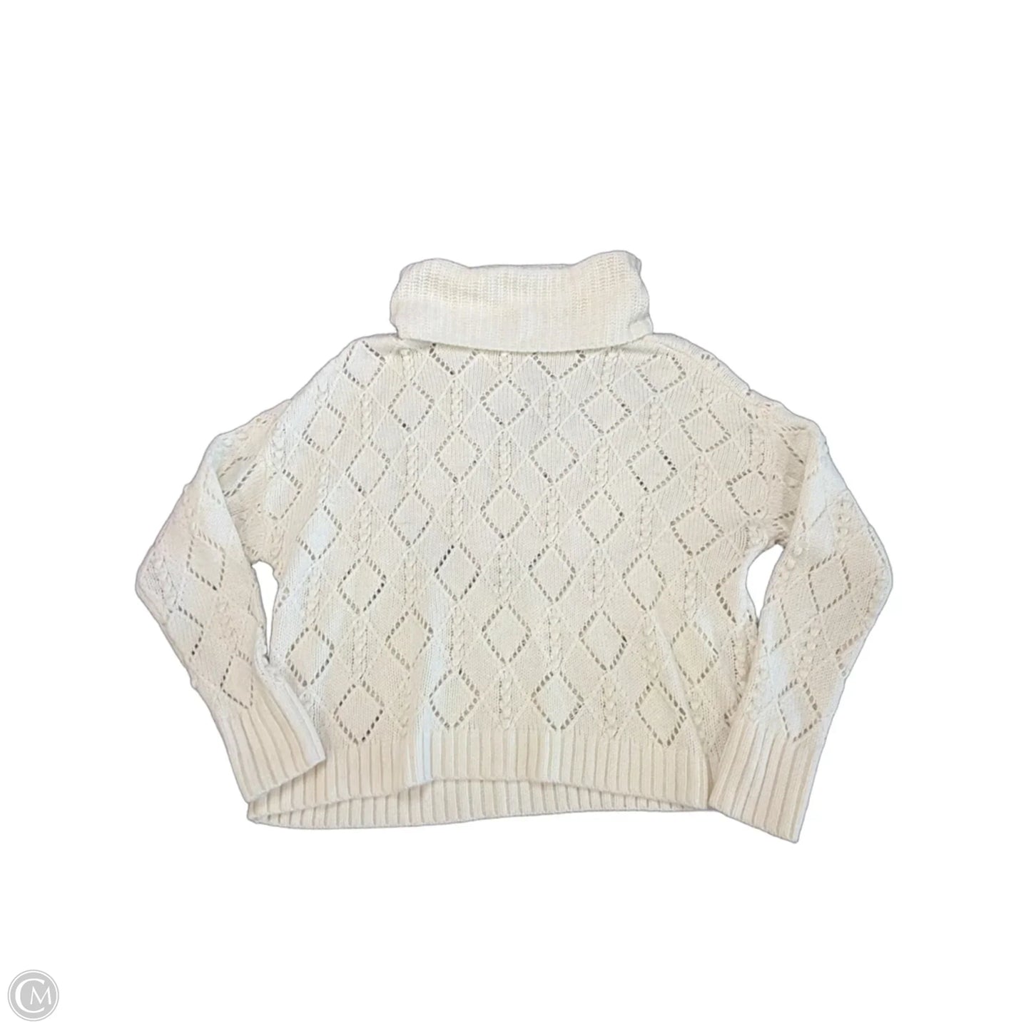 Sweater By Loft In Ivory, Size: L