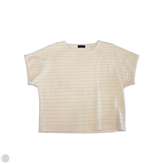 Top Short Sleeve By Tahari In Peach, Size: L