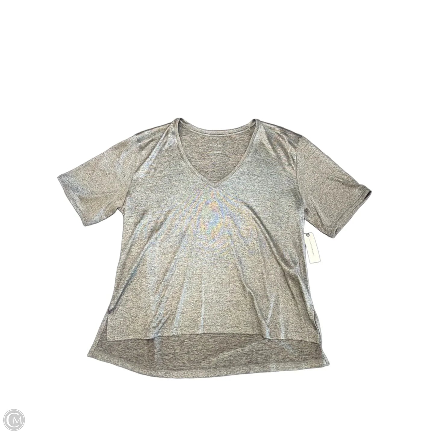 Top Short Sleeve By Pilcro In Silver, Size: L