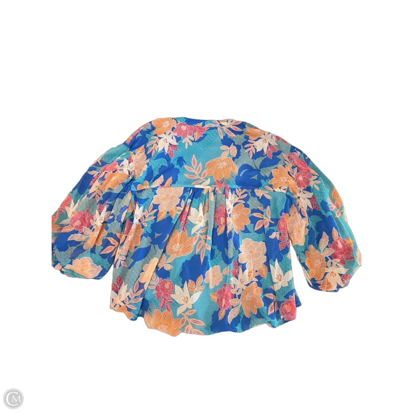 Blouse 3/4 Sleeve By Fate In Blue, Size: M