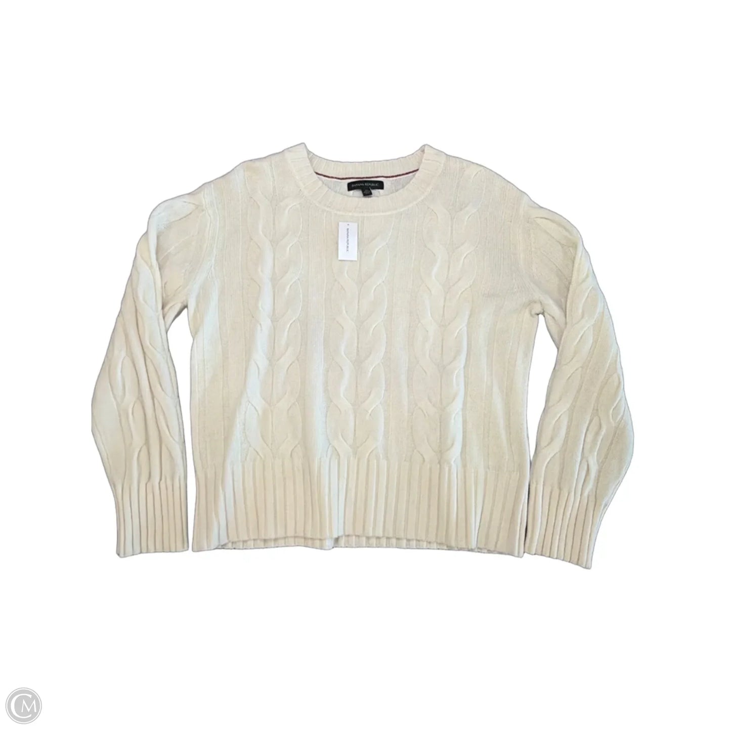 Sweater By Banana Republic In Ivory, Size: M