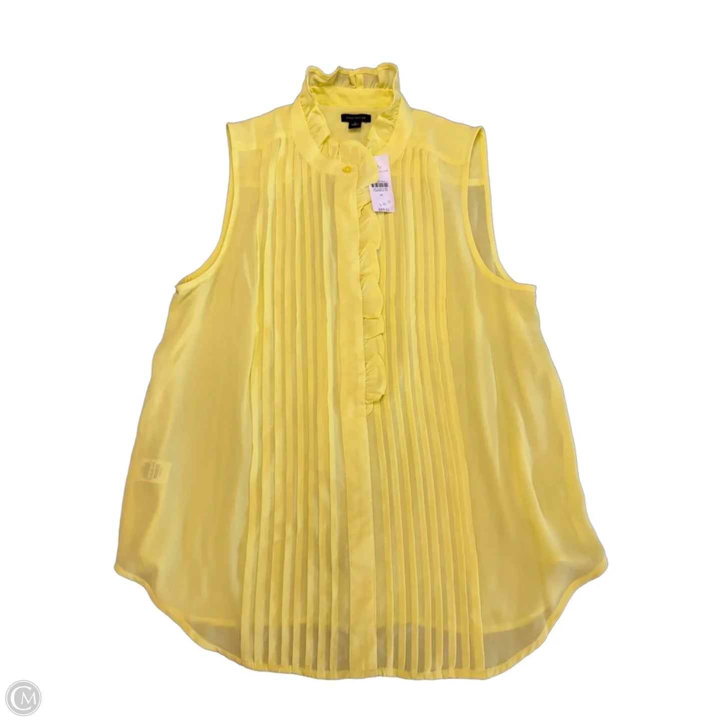 Blouse Sleeveless By Ann Taylor In Yellow, Size: M