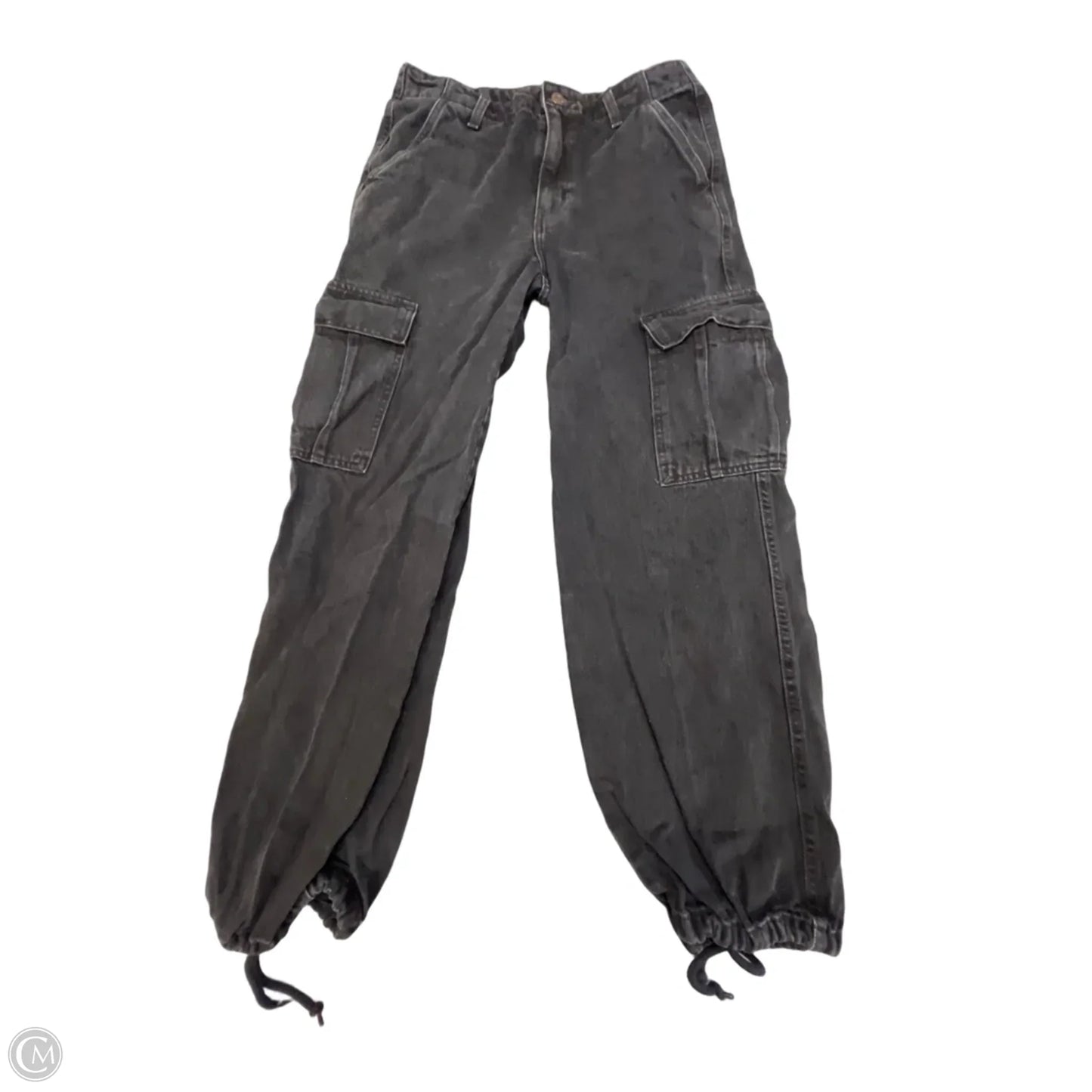Jeans Wide Leg By Levis In Black Denim, Size: 4