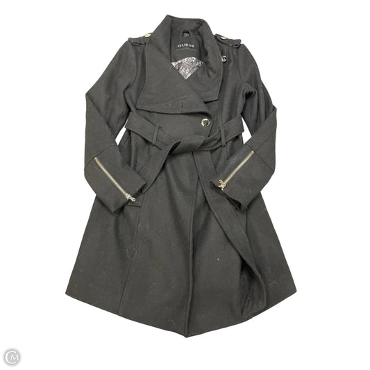 Coat Wool By Guess In Black, Size: M