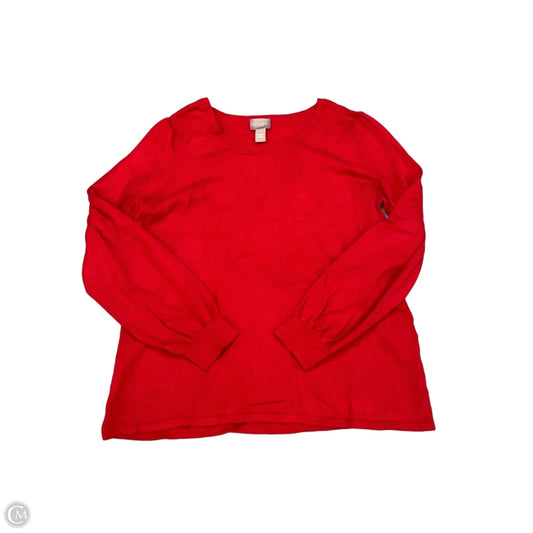 Top Long Sleeve By Chicos In Red, Size: M