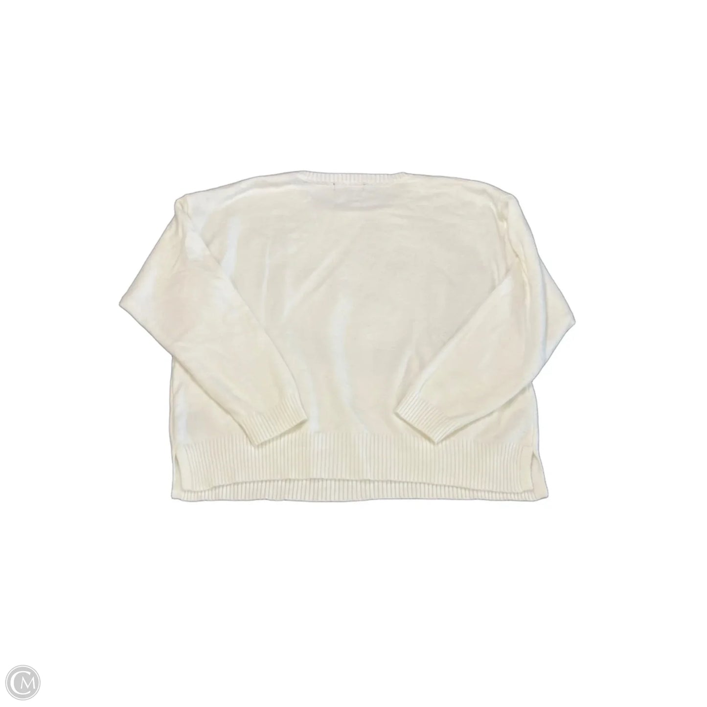 Sweater By Clothes Mentor In White, Size: L