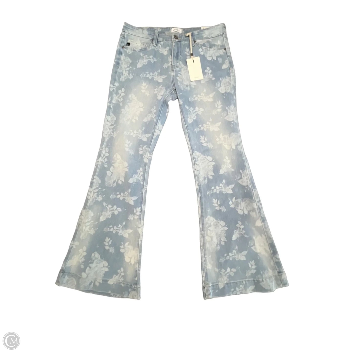 Jeans Flared By Kancan In Blue Denim, Size: 8