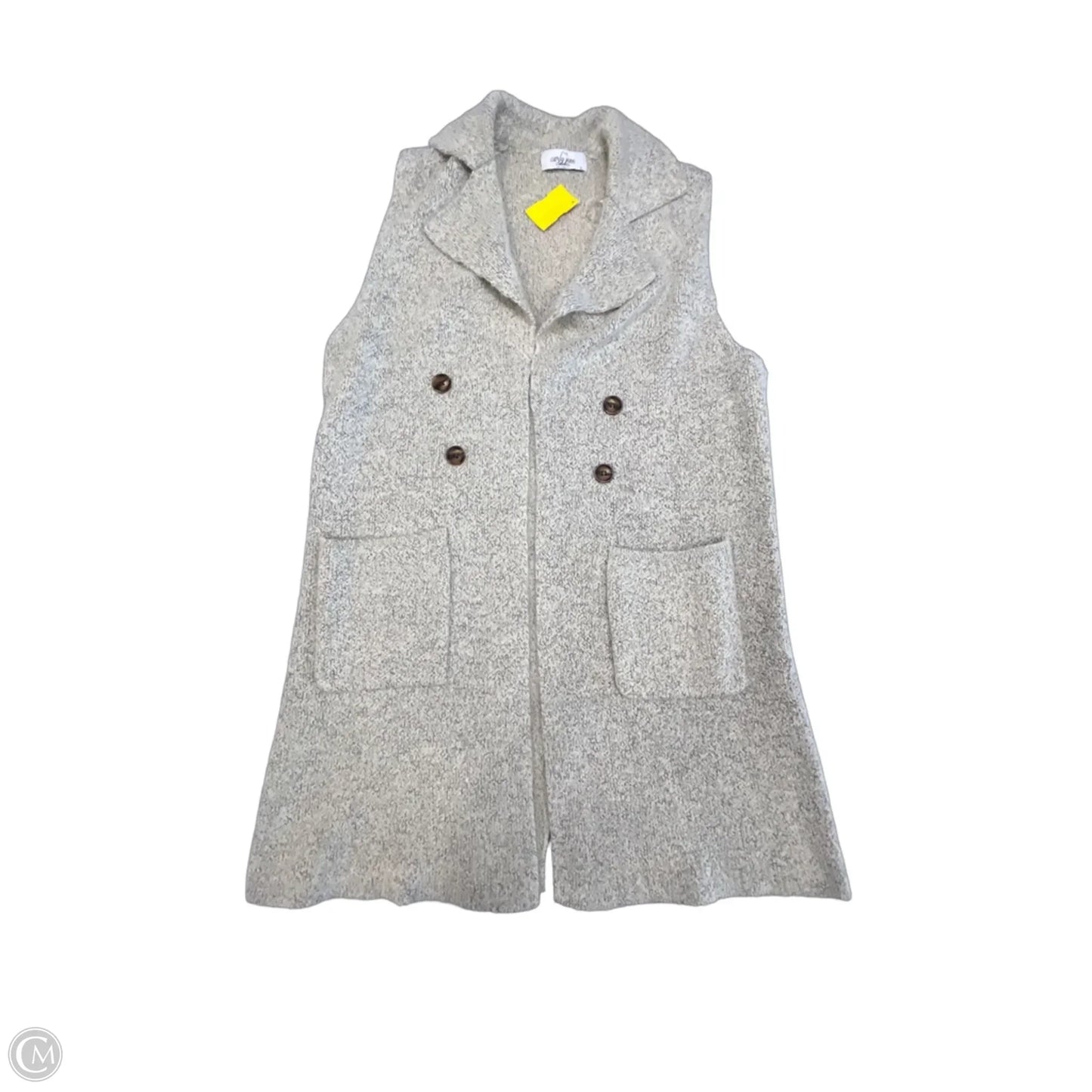 Vest Sweater By Carly Jean In Cream, Size: L