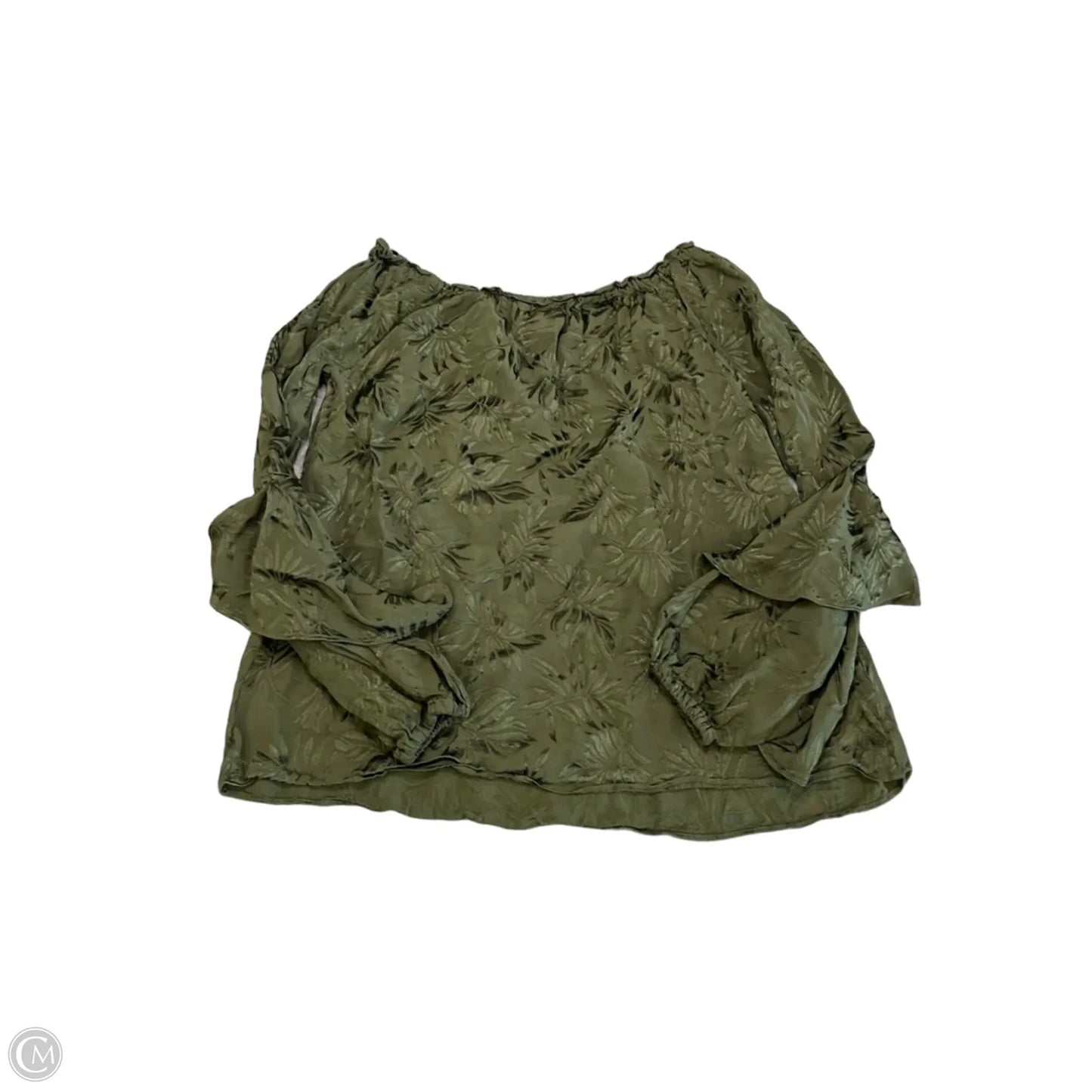 Blouse Long Sleeve By Michael By Michael Kors In Green, Size: S