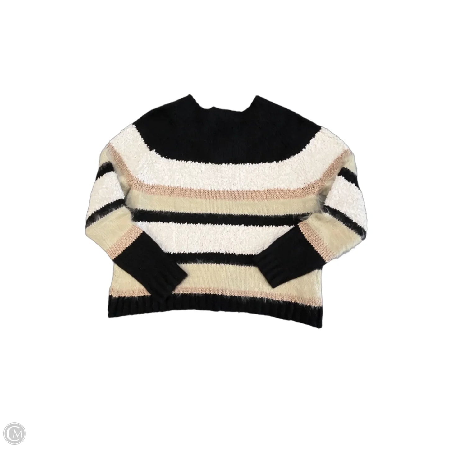 Sweater By Clothes Mentor In Black & Tan, Size: M