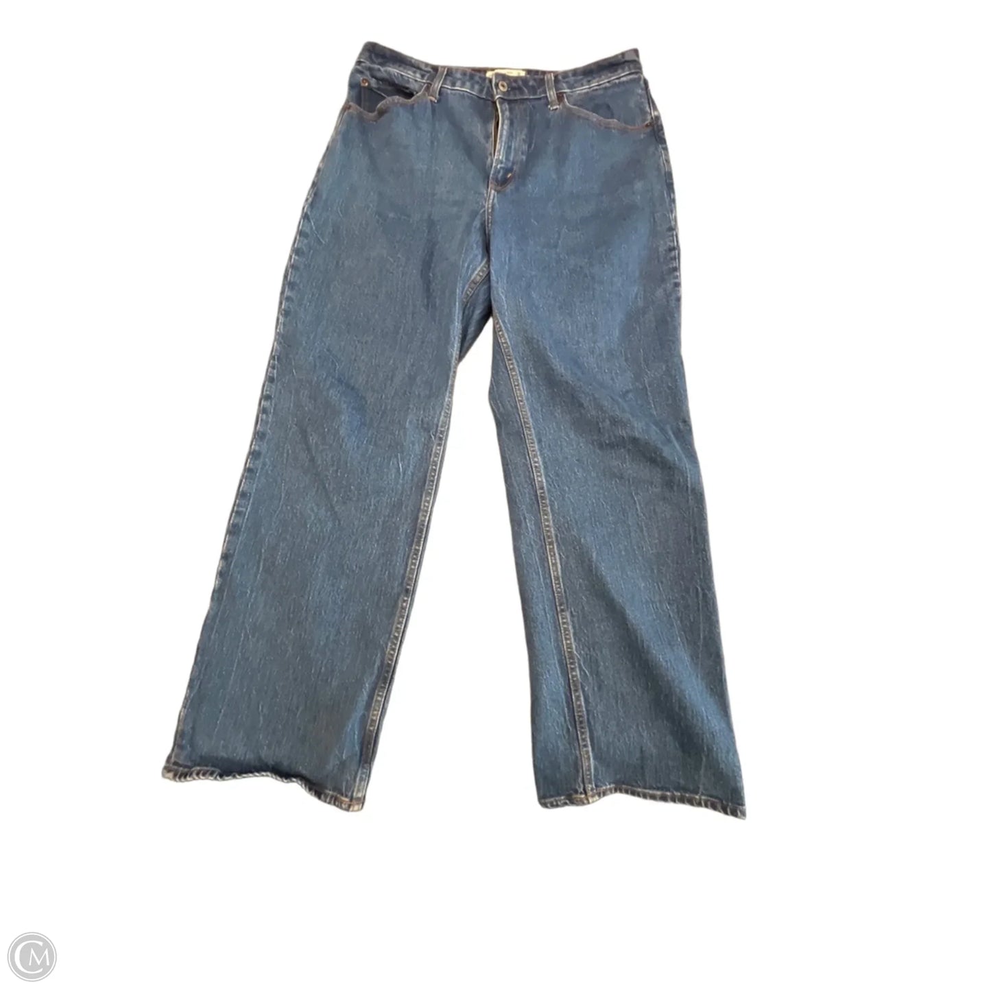 Jeans Wide Leg By Abercrombie And Fitch In Blue Denim, Size: 14