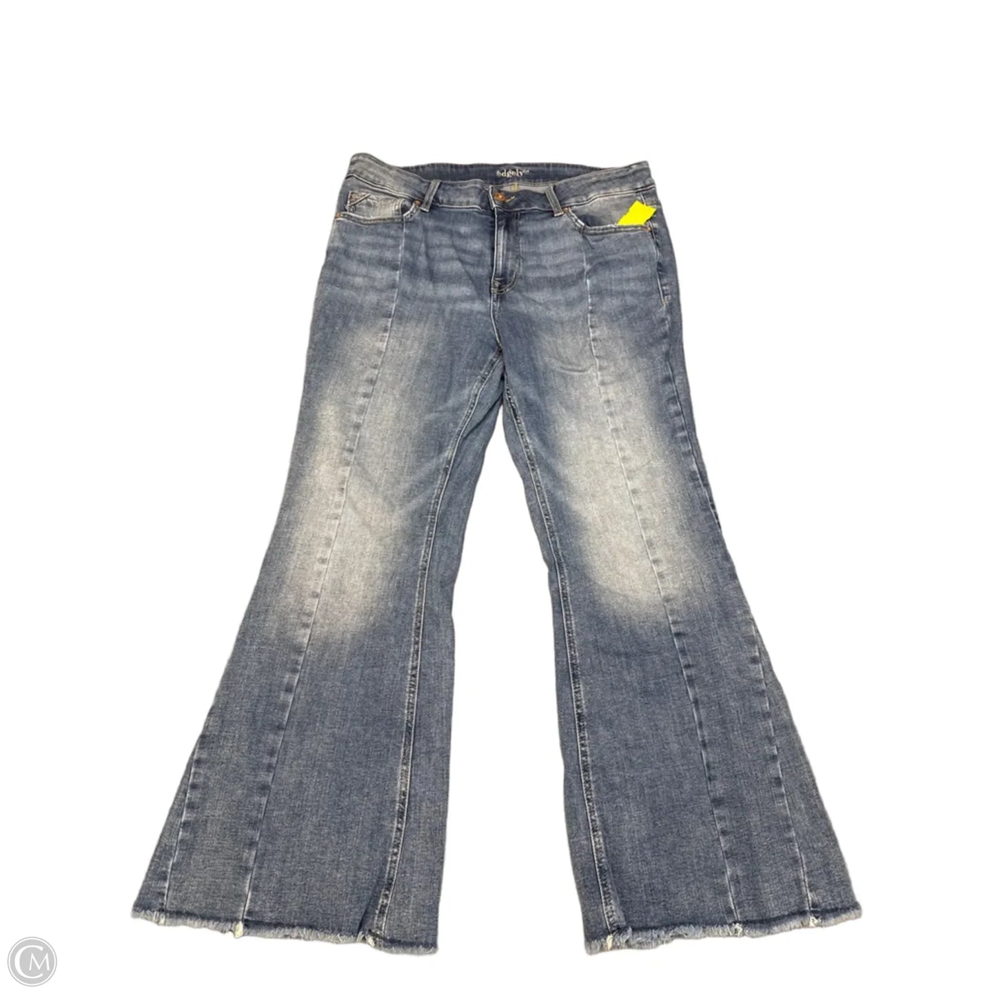 Jeans Flared By Edgely In Blue Denim, Size: 18