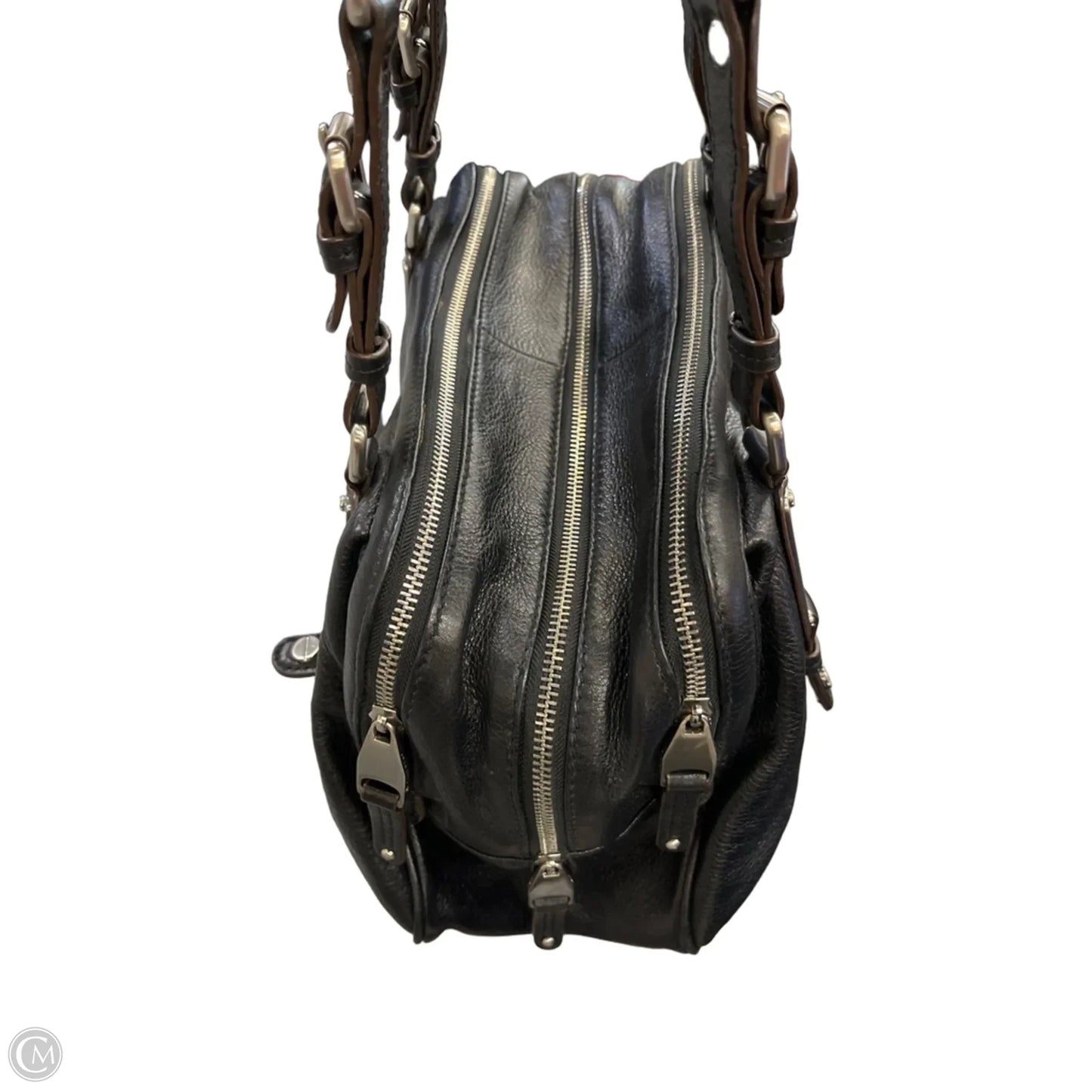 Handbag Leather By B. Makowsky, Size: Medium