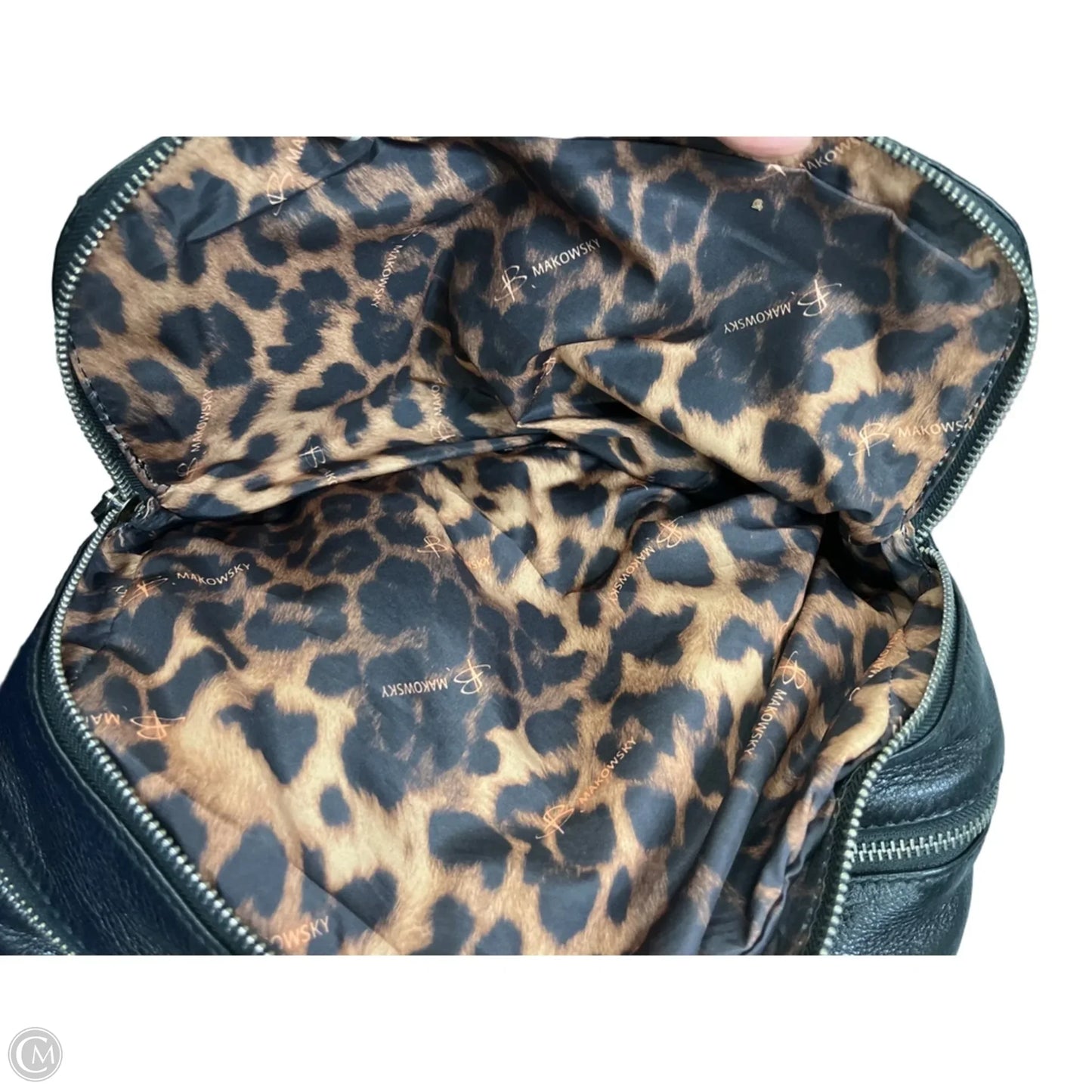 Handbag Leather By B. Makowsky, Size: Medium