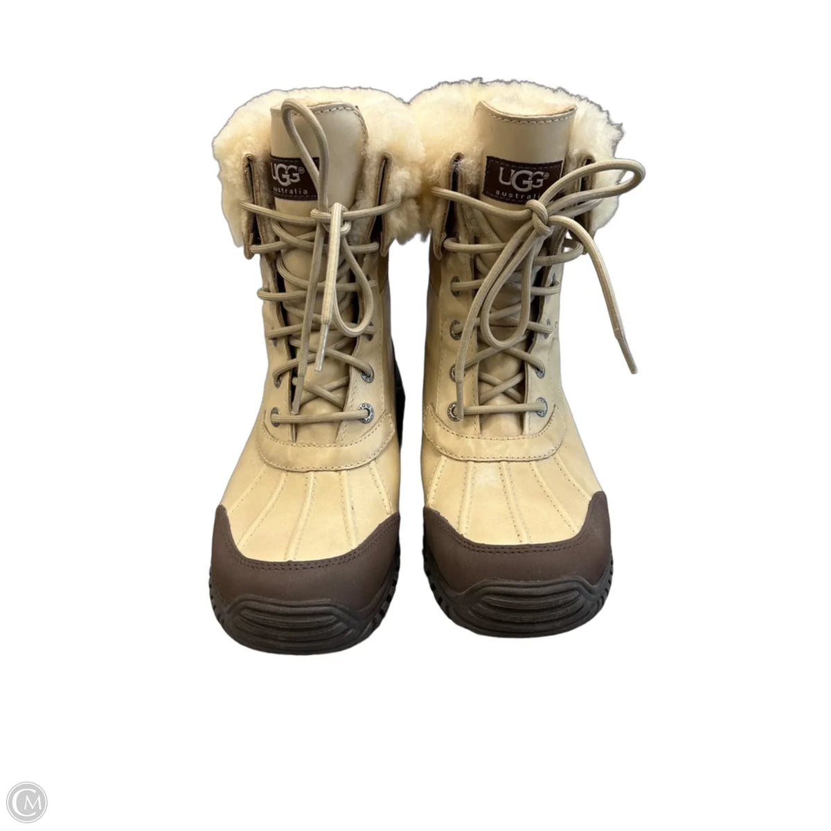 Boots Designer By Ugg In Brown & Tan, Size: 9