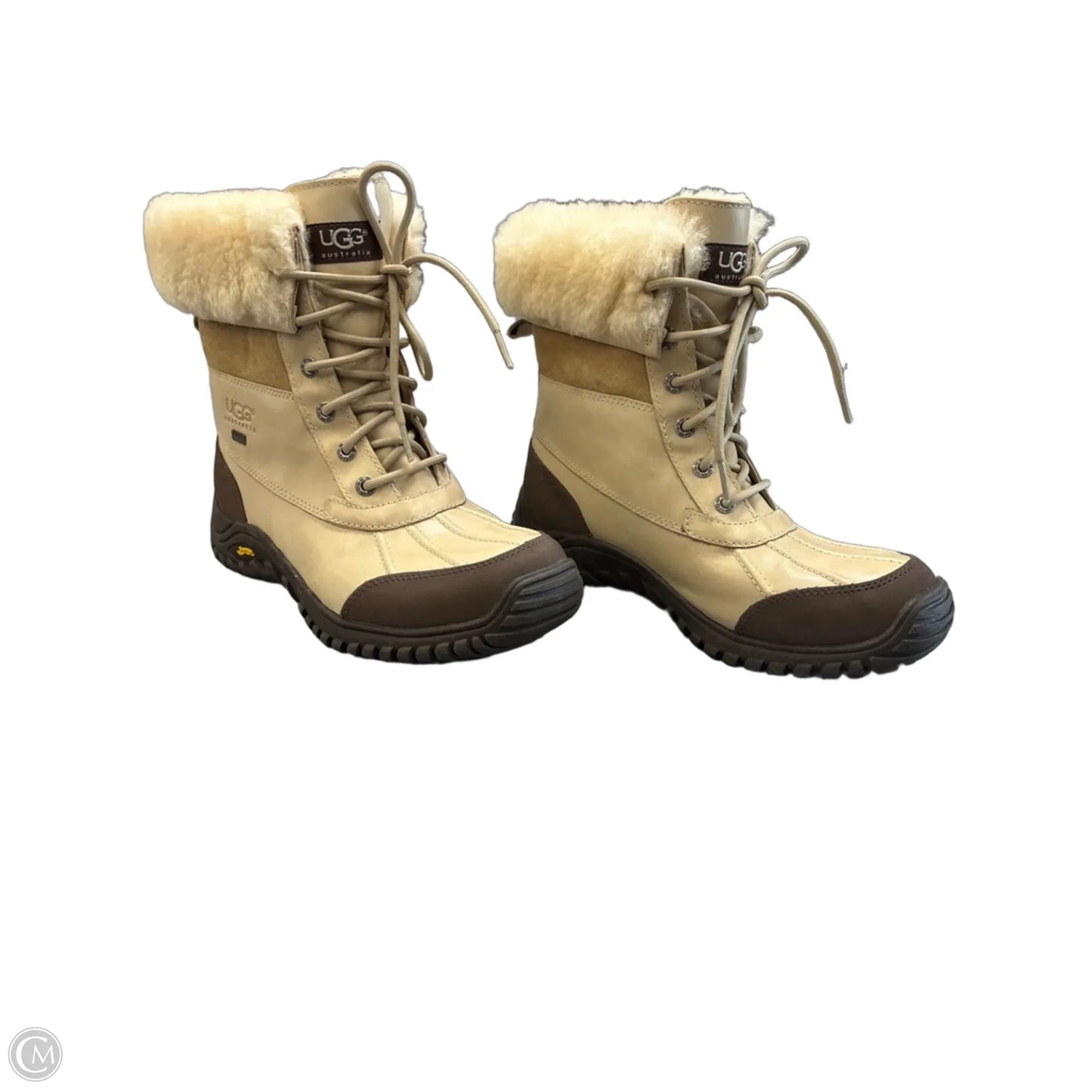 Boots Designer By Ugg In Brown & Tan, Size: 9