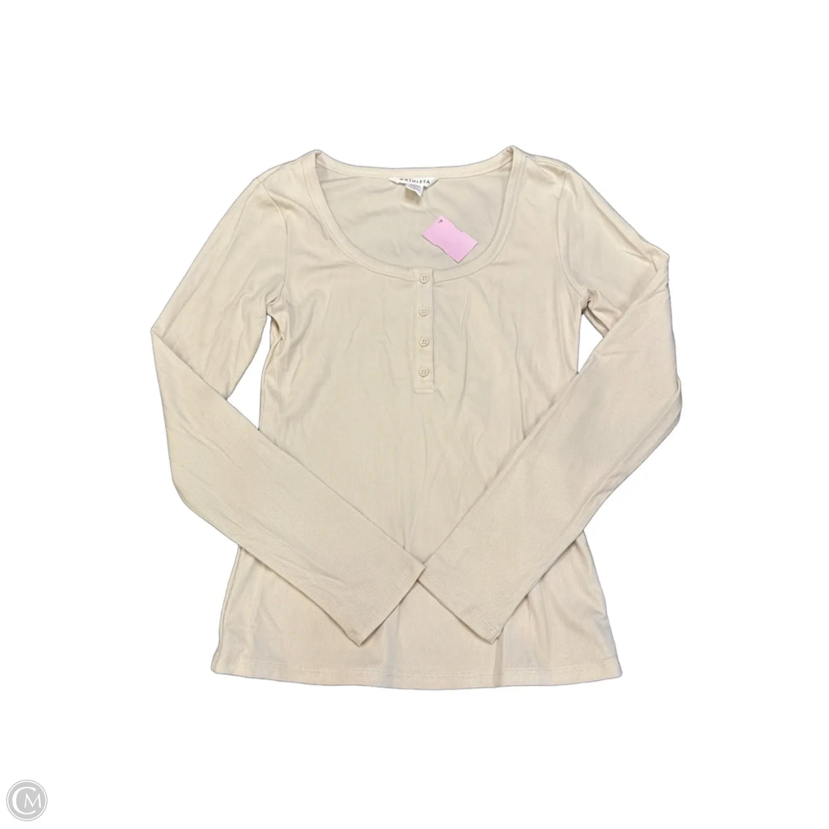 Top Long Sleeve By Athleta In Tan, Size: S