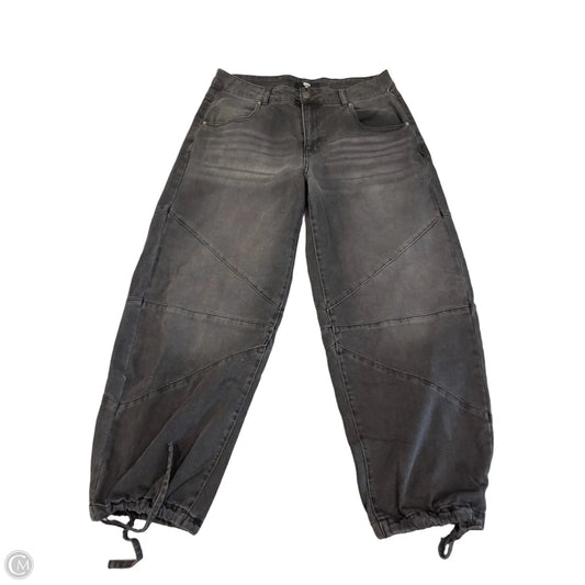 Jeans Wide Leg By Madden Nyc In Black Denim, Size: 14