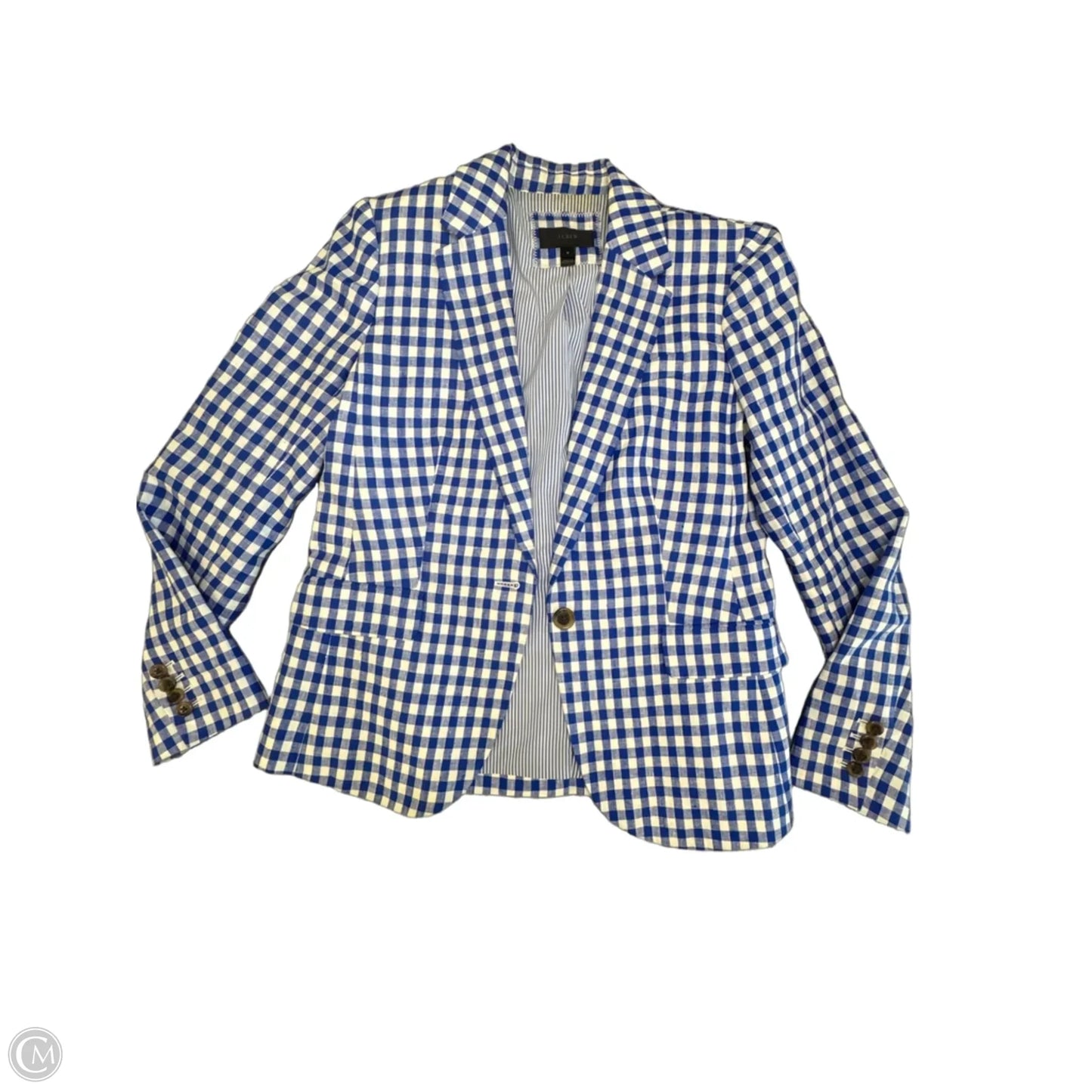 Blazer By J. Crew In Checkered Pattern, Size: M