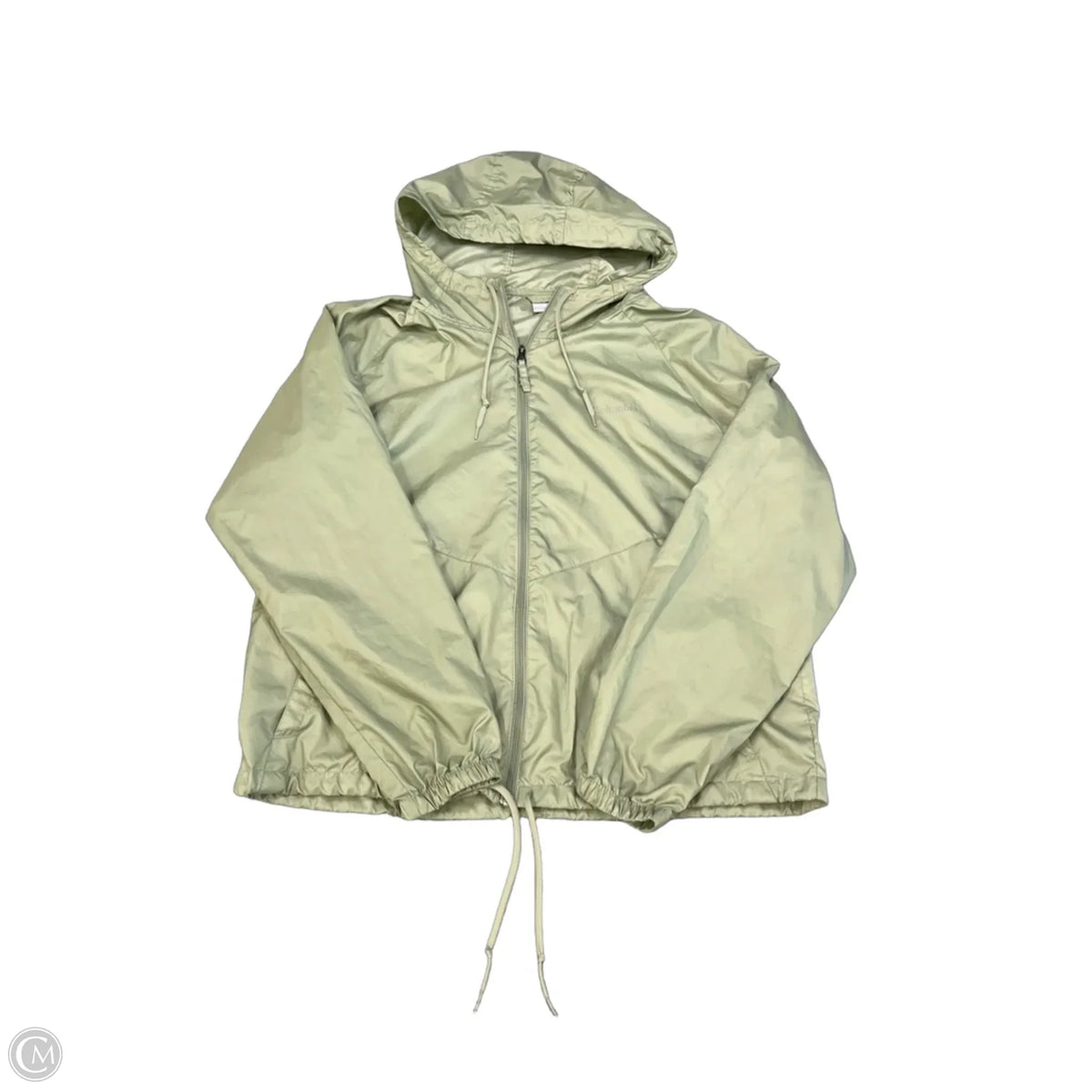 Jacket Windbreaker By Columbia In Green, Size: M