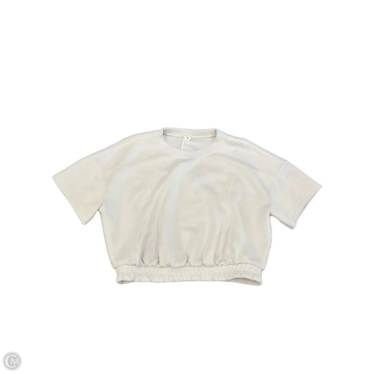 Athletic Top Short Sleeve By Lululemon In Grey, Size: M